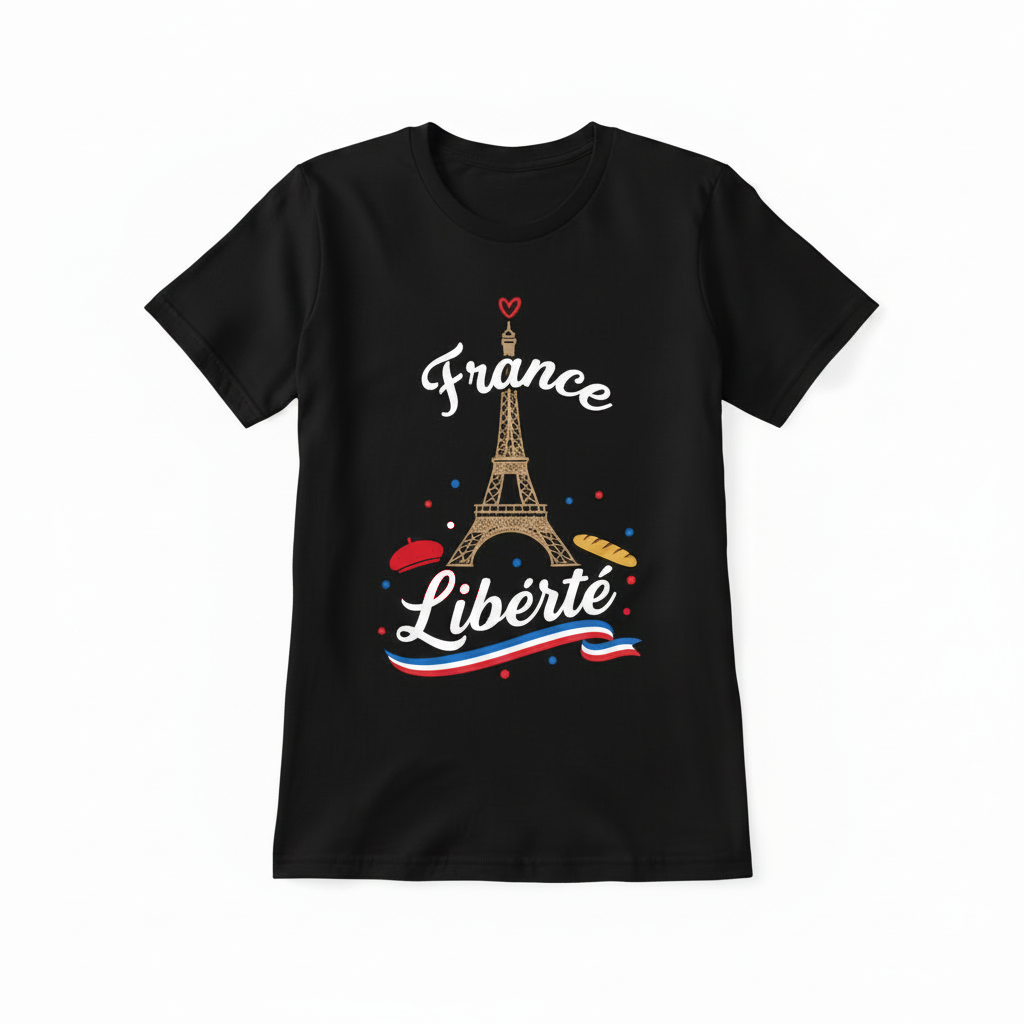 T-shirt Pur Français Liberté — Fierté Française & Style Authentique | Vdpcréations