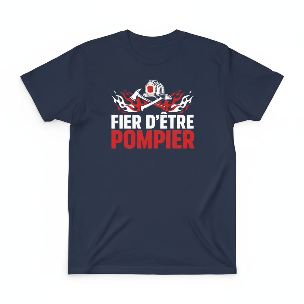 T-shirt Fier d'être Pompier VDP Créations